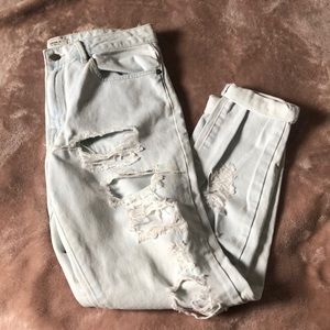 Distressed jeans